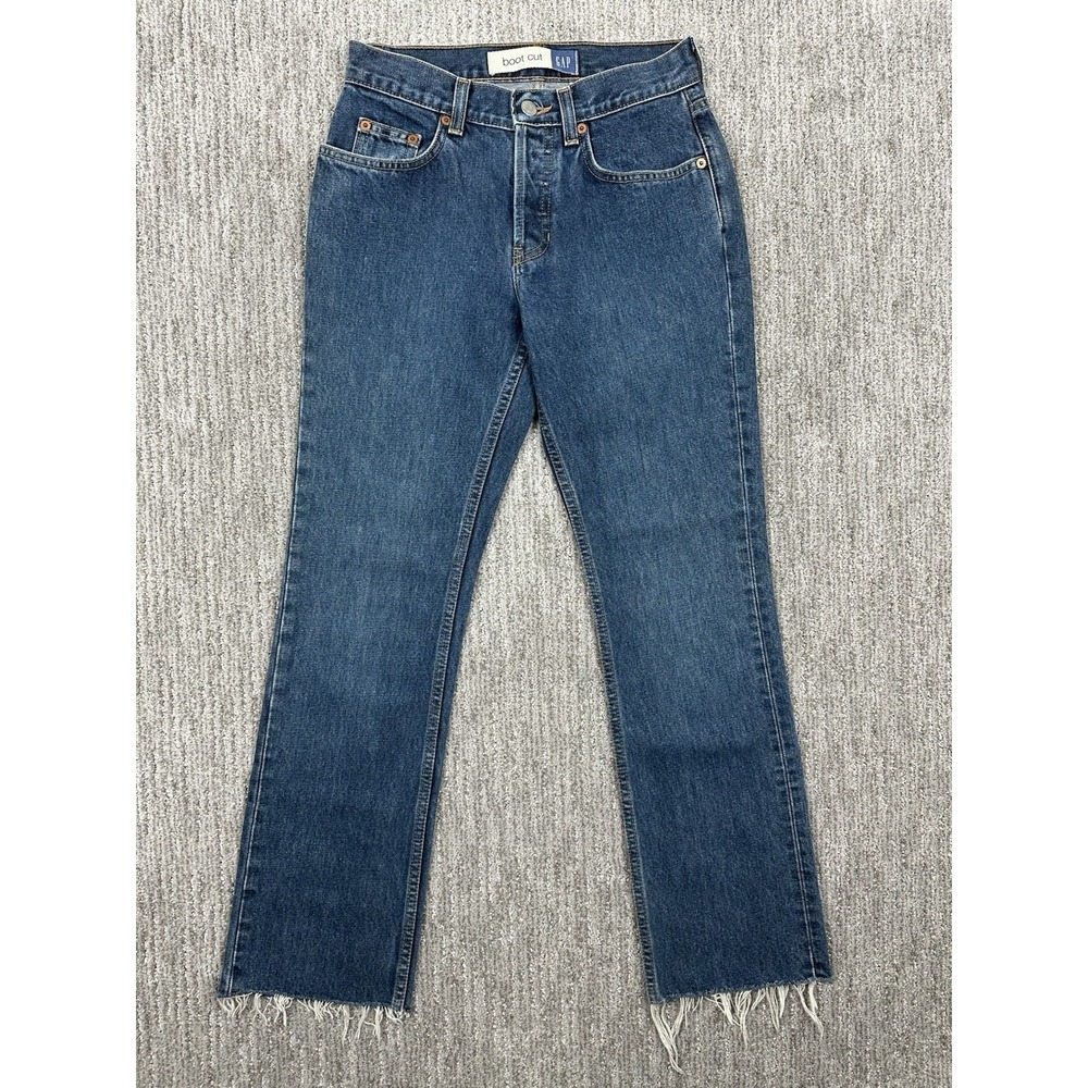 Vintage GAP Boot Cut Jeans Medium Wash Button Fly Women's Size 1 Regular USA